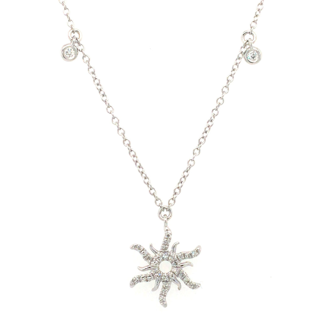 Sun Ray Diamond Necklace