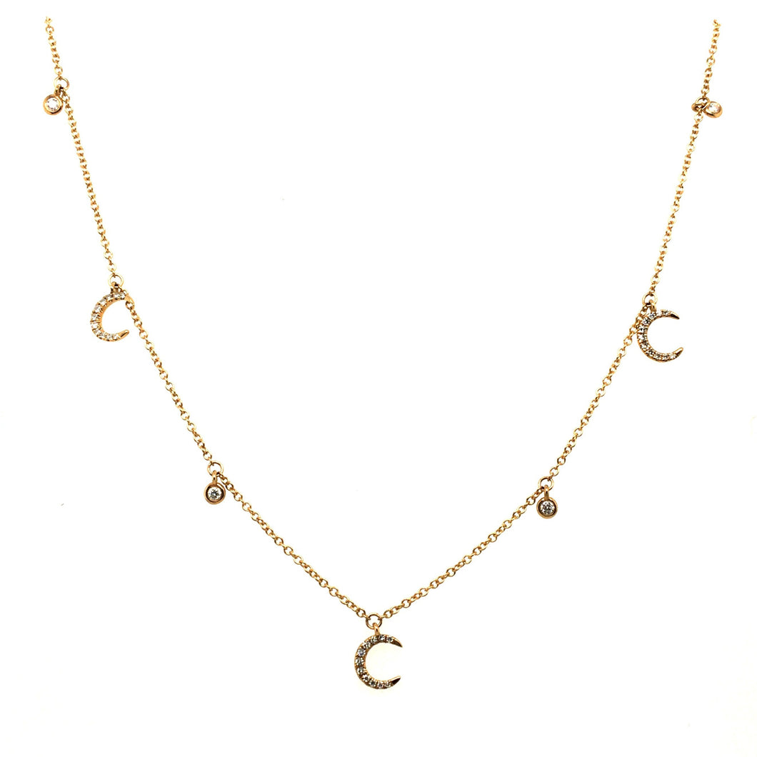Diamond Shoot for the Moon Necklace