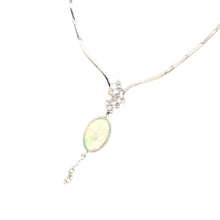 Load image into Gallery viewer, Opal &amp; Diamond 18ct White Gold Statement Necklace
