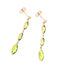 Load image into Gallery viewer, Peridot Drop Gold Earrings
