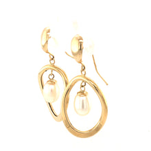 Load image into Gallery viewer, Pearl Organic Drop Earrings

