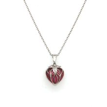 Load image into Gallery viewer, Enamel &amp; Diamond Heart Necklace
