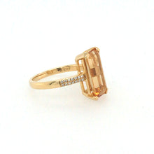 Load image into Gallery viewer, Golden Zircon &amp; Diamond Ring
