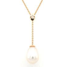 Load image into Gallery viewer, Pearl &amp; Diamond Drop Necklace
