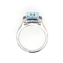 Load image into Gallery viewer, Aquamarine &amp; Sapphire Ring
