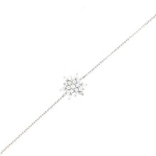 Load image into Gallery viewer, Silver Snowflake Sparkle Bracelet
